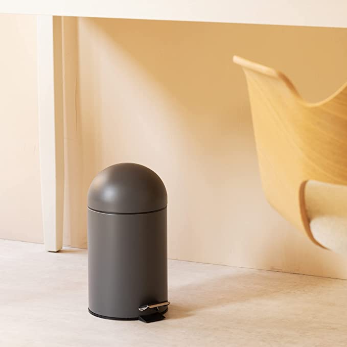 Navaris Κάδος Απορριμμάτων για το Μπάνιο - 3L - ‎Dark Grey - 56852.01.22