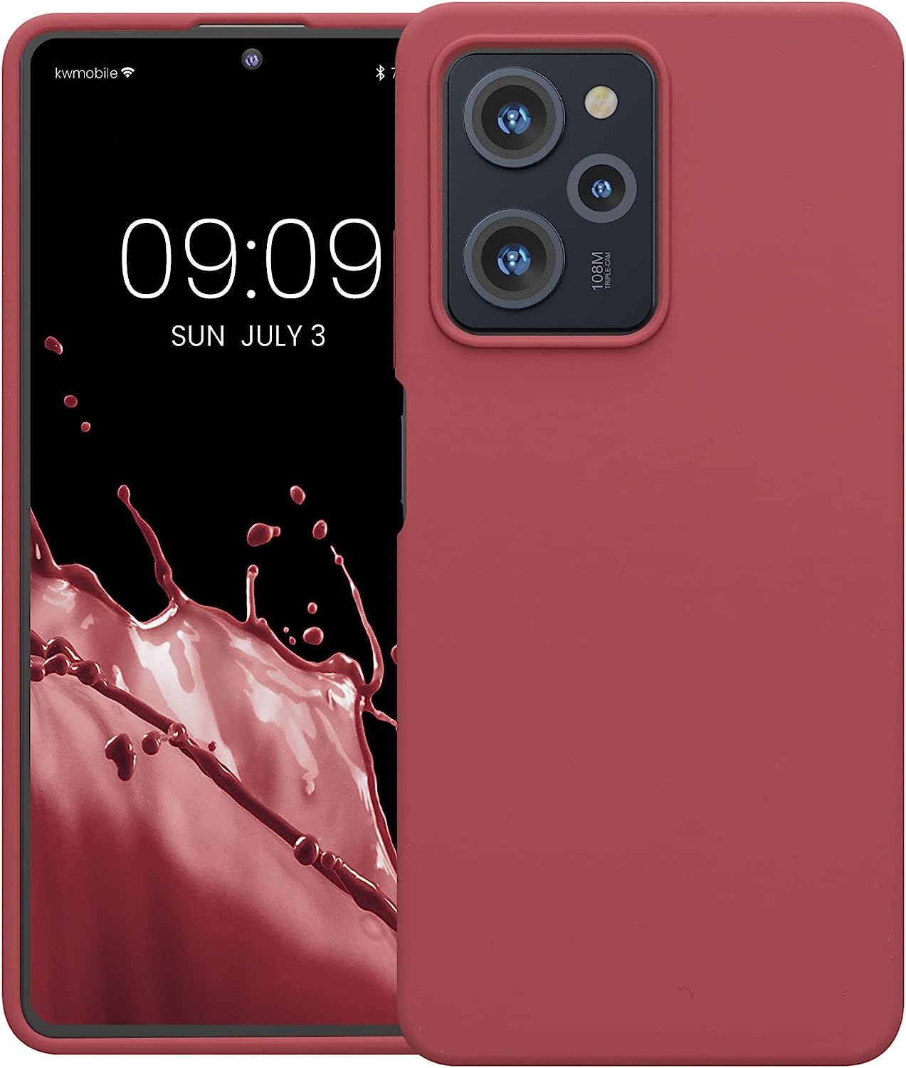 KW Xiaomi Poco X5 Pro 5G Θήκη Σιλικόνης Rubberized TPU - Dark Rose - 60898.167