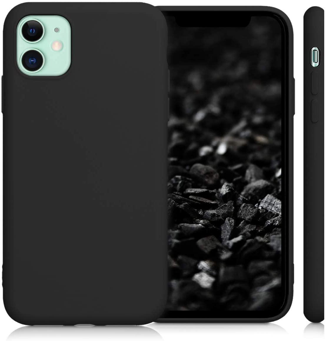 KW iPhone 11 Θήκη Σιλικόνης Rubberized TPU - Black Matte - 50791.47