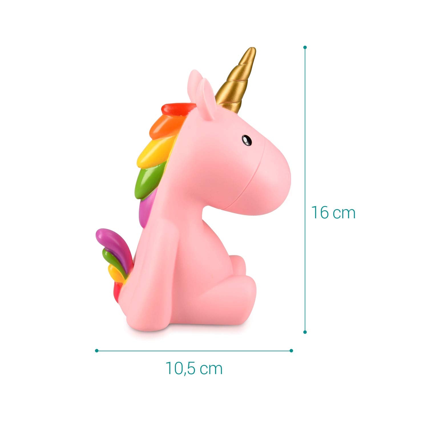 Navaris LED Unicorn Night Light RGB - Επαναφορτιζόμενο Παιδικό Νυχτερινό Φως με Αλλαγή Χρωμάτων - Pink - 46219.08