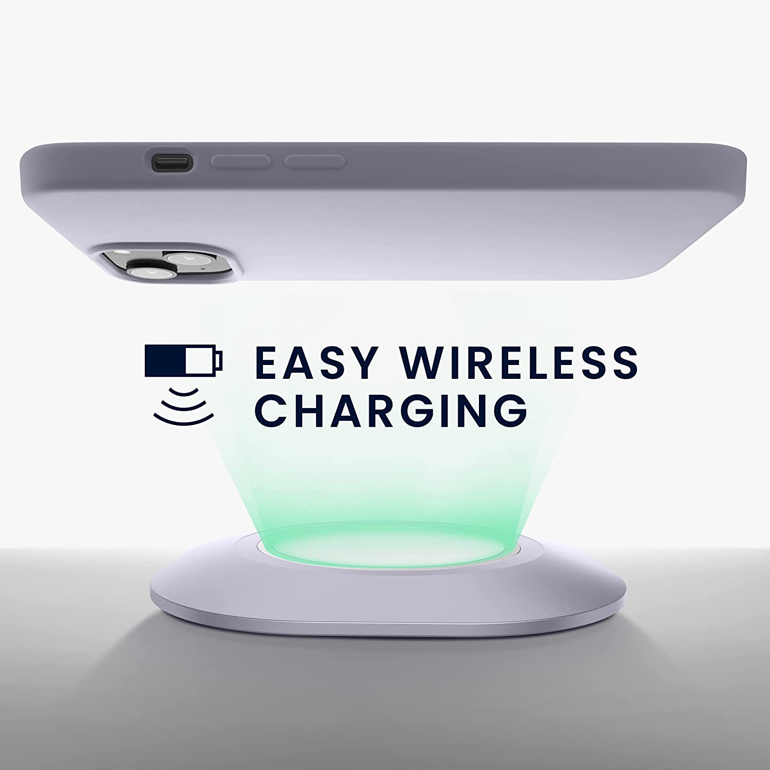 KW iPhone 14 Θήκη Σιλικόνης TPU - Light Lavender - 59071.139