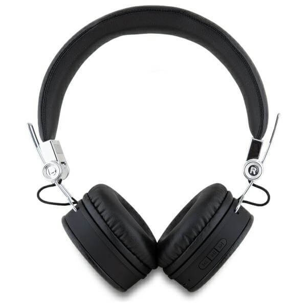 Guess Over-Ear Grained Classic Round Shape - Ασύρματα Bluetooth Ακουστικά - Black