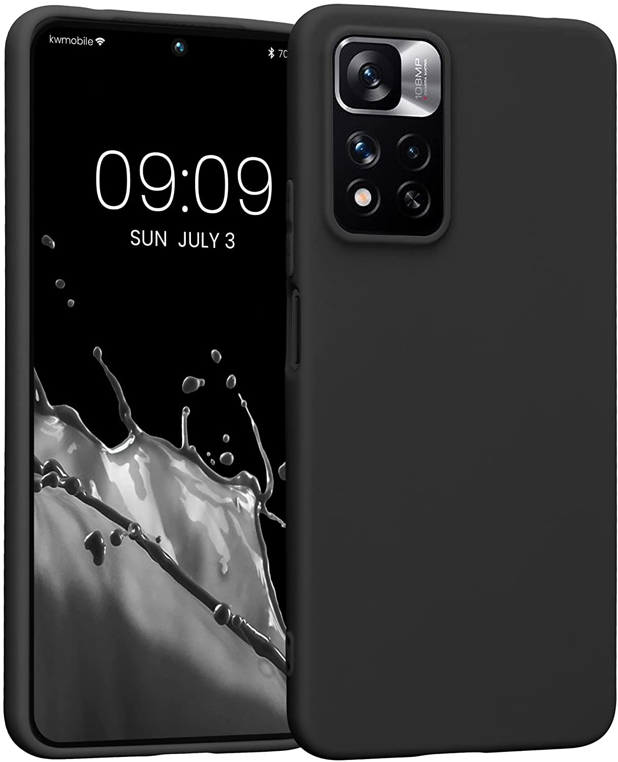 KW Xiaomi Redmi Note 11 Pro+ 5G Θήκη Σιλικόνης TPU - Matte Black - 58095.47