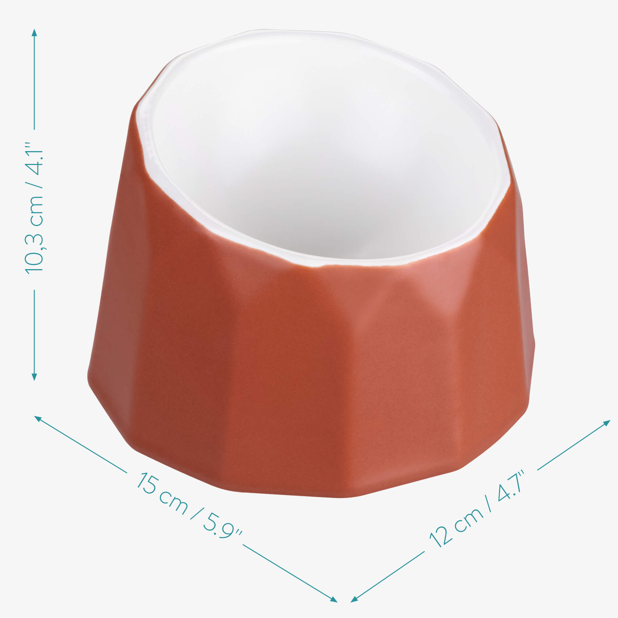 Navaris Κεραμικό Μπολ Φαγητού και Νερού για Κατοικίδια - Pink - 55230.08