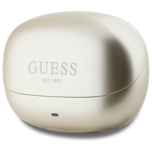 Guess TWS Capsule Printed Logo - Bluetooth 5.3 - Ασύρματα ακουστικά για Κλήσεις / Μουσική - Gold