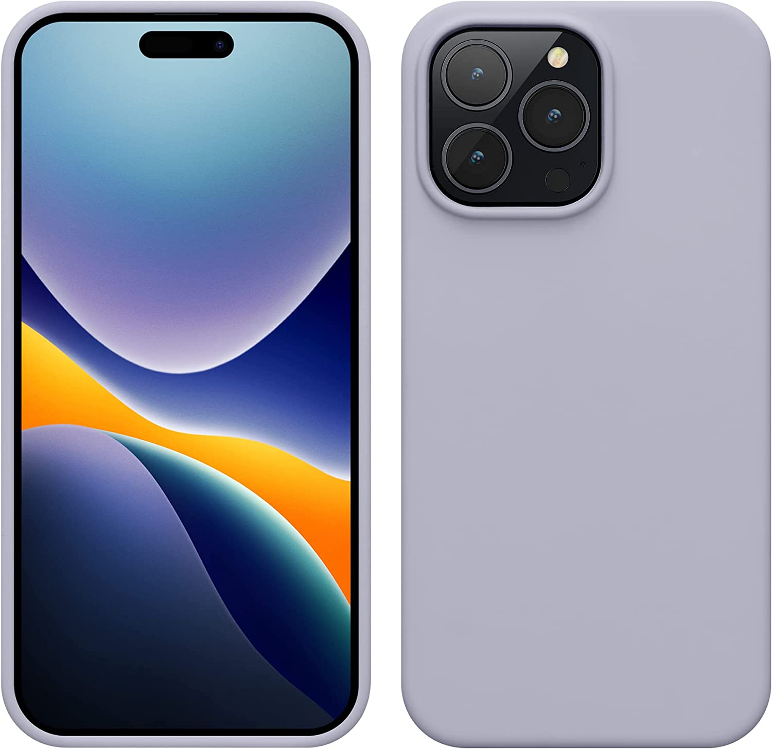 KW iPhone 14 Pro Max Θήκη Σιλικόνης Rubberized TPU - Light Lavender - 59074.139