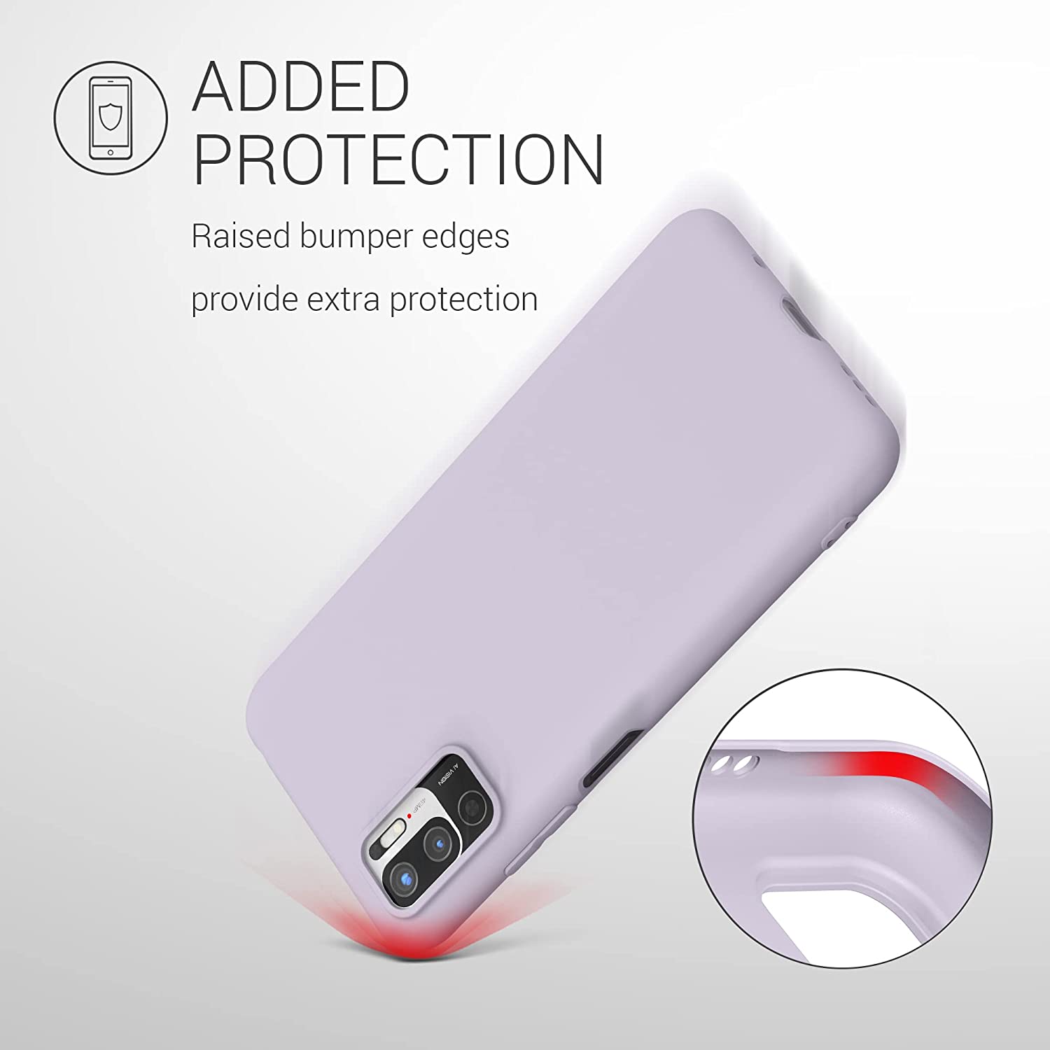 KW Xiaomi Redmi Note 10 5G Θήκη Σιλικόνης TPU - Lavender - 54947.108