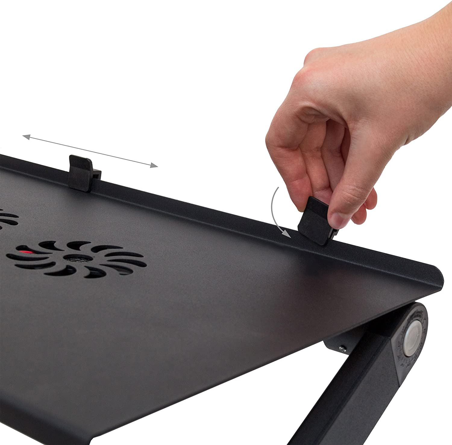 Relaxdays Βάση Φορητού Υπολογιστή με Ρυθμιζόμενο Ύψος και Ενσωματωμένο Ανεμιστήρα - Black - 4052025193362