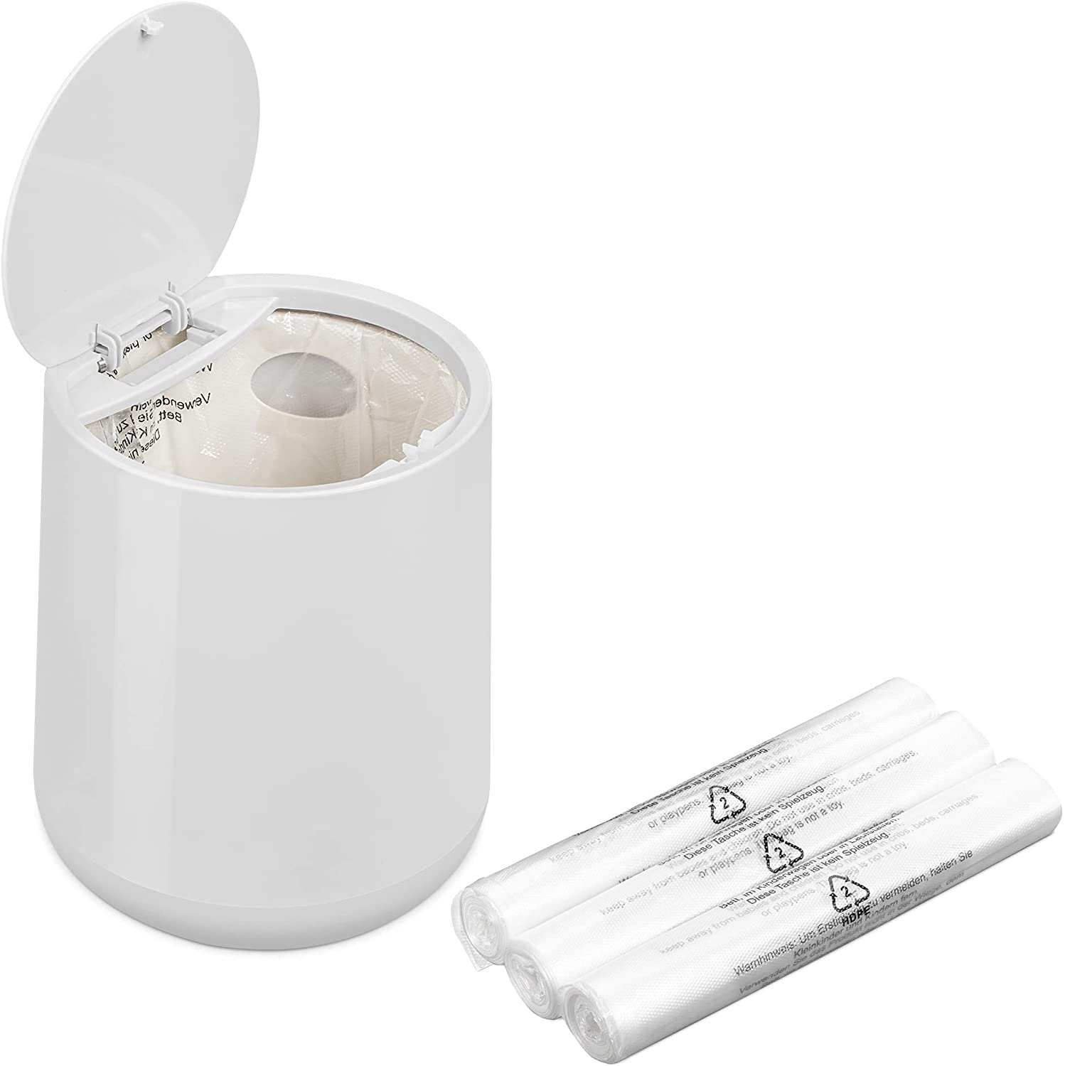 Navaris Μίνι Κάδος Απορριμμάτων Γραφείου με Καπάκι - Grey - 54187.22