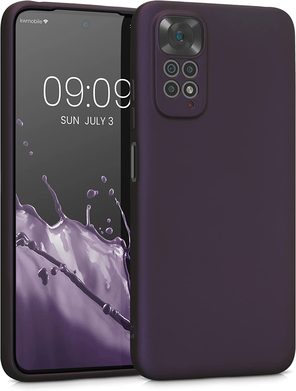 KW Xiaomi Redmi Note 11 / Redmi Note 11S Θήκη Σιλικόνης TPU - Metallic Blackberry - 58651.115