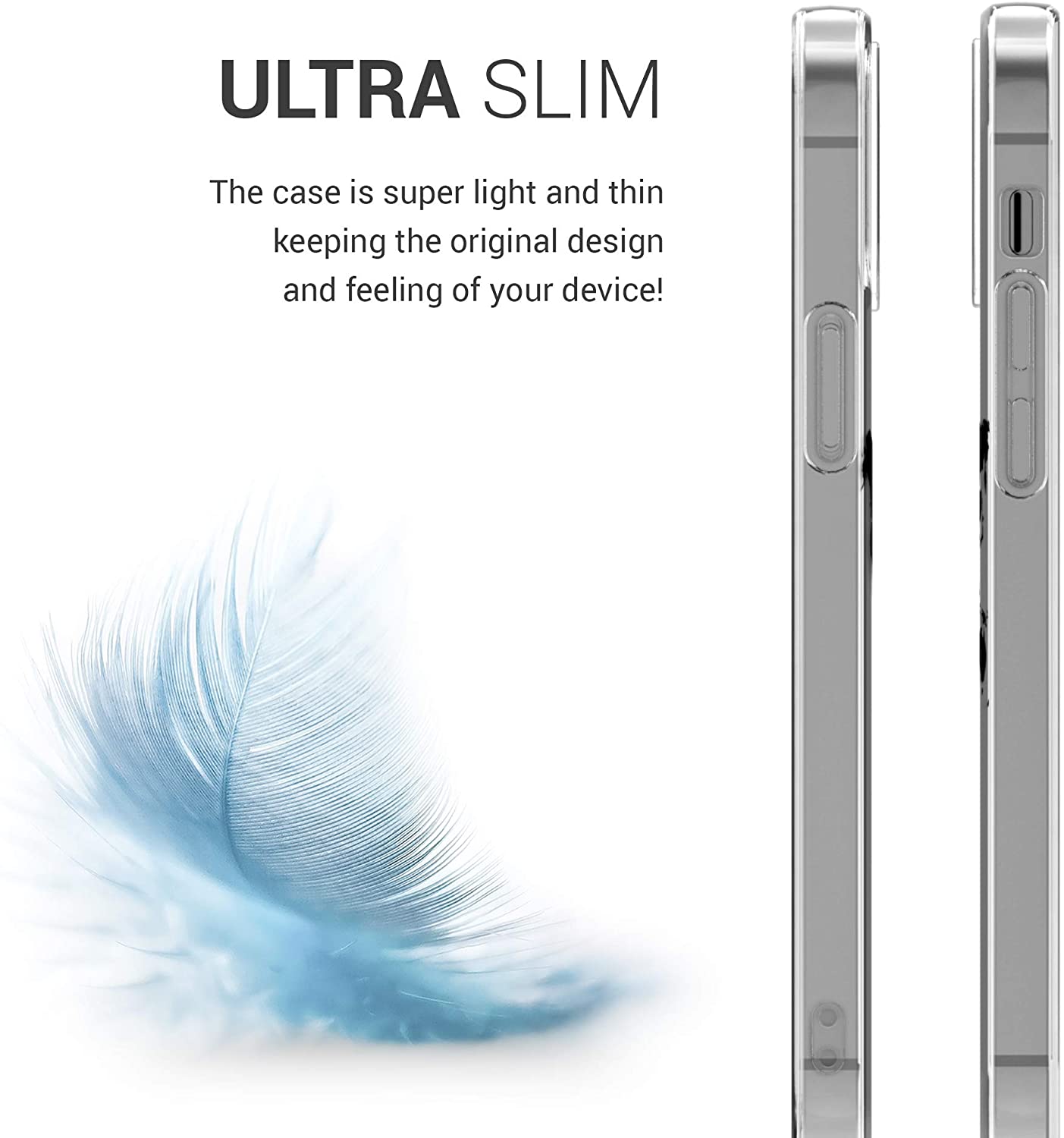 KW iPhone 12 / iPhone 12 Pro Θήκη Σιλικόνης TPU Design Travel Outline - Διάφανη / Black - 53039.01