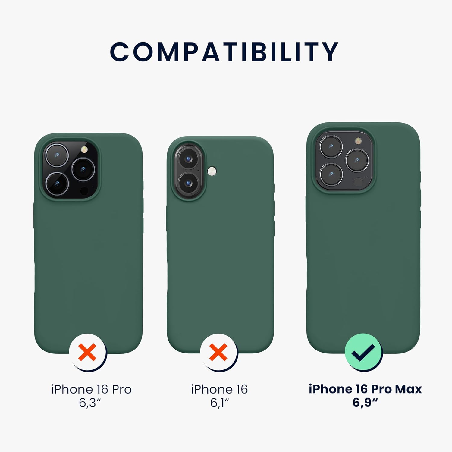 KW iPhone 16 Pro Max Θήκη Σιλικόνης Rubberized TPU - Forest Green