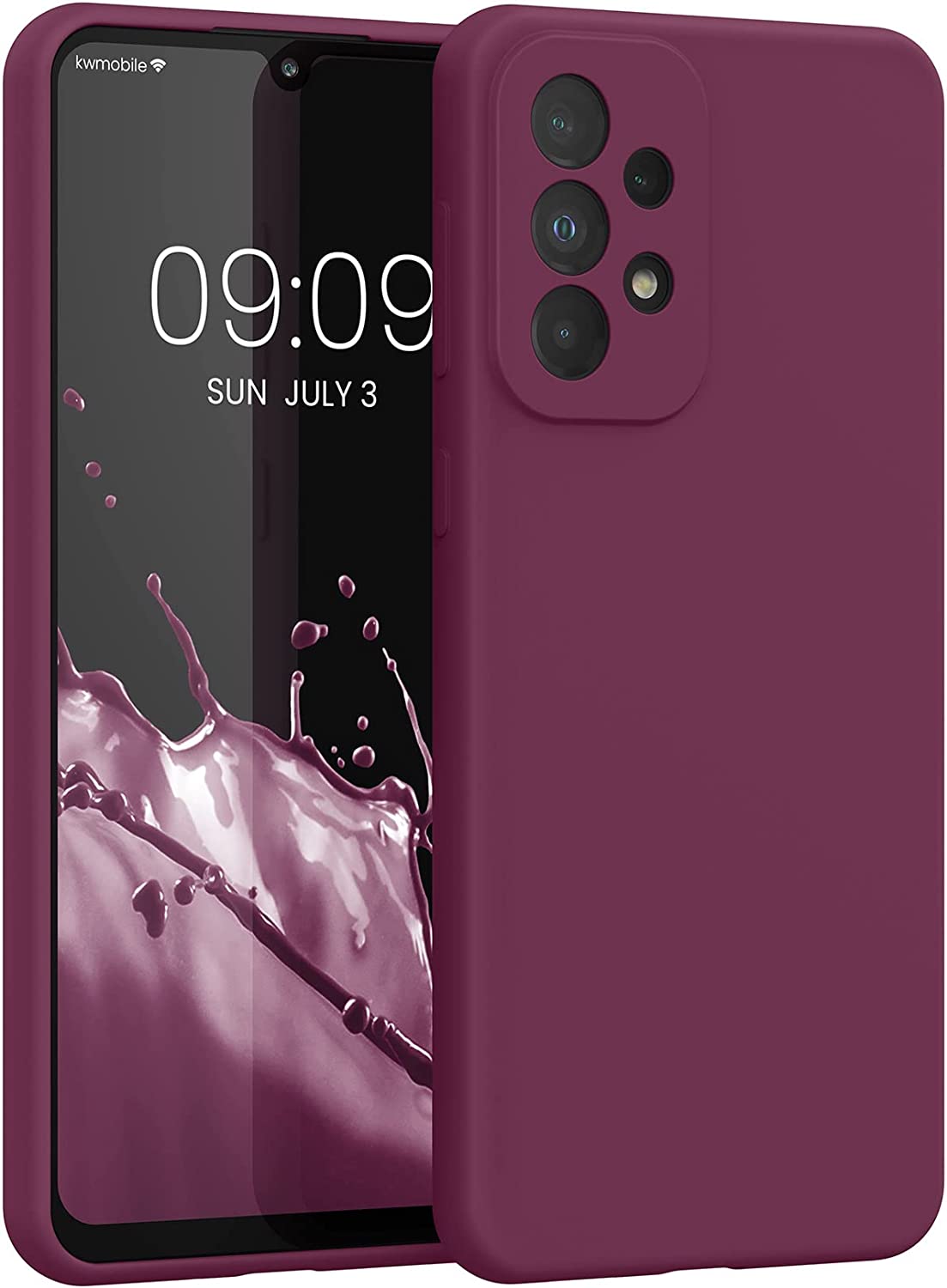 KW Samsung Galaxy A33 5G Θήκη Σιλικόνης Rubberized TPU - Bordeaux Violett - 57833.187
