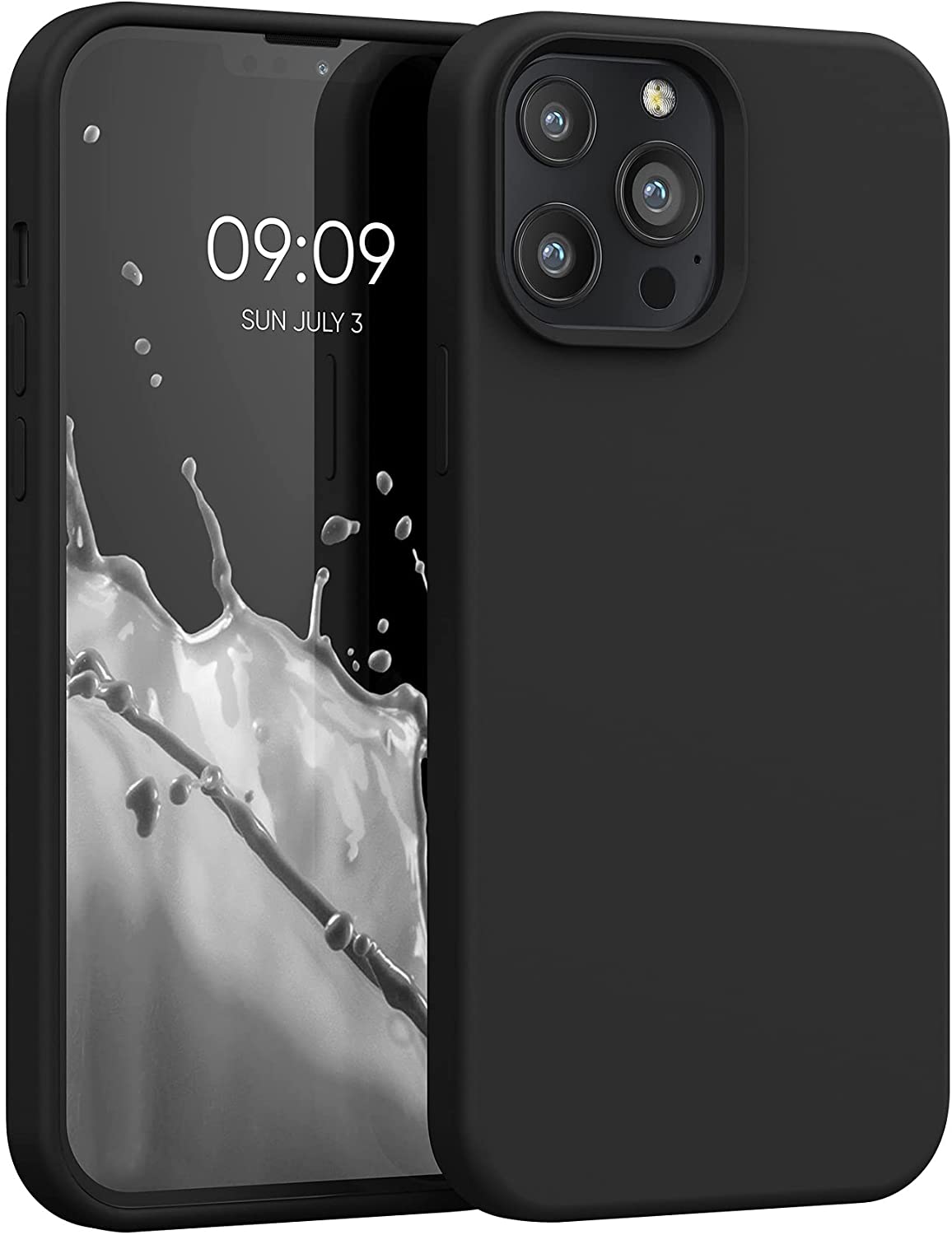 KW iPhone 13 Pro Max Θήκη Σιλικόνης Rubberized TPU - Black - 55881.01