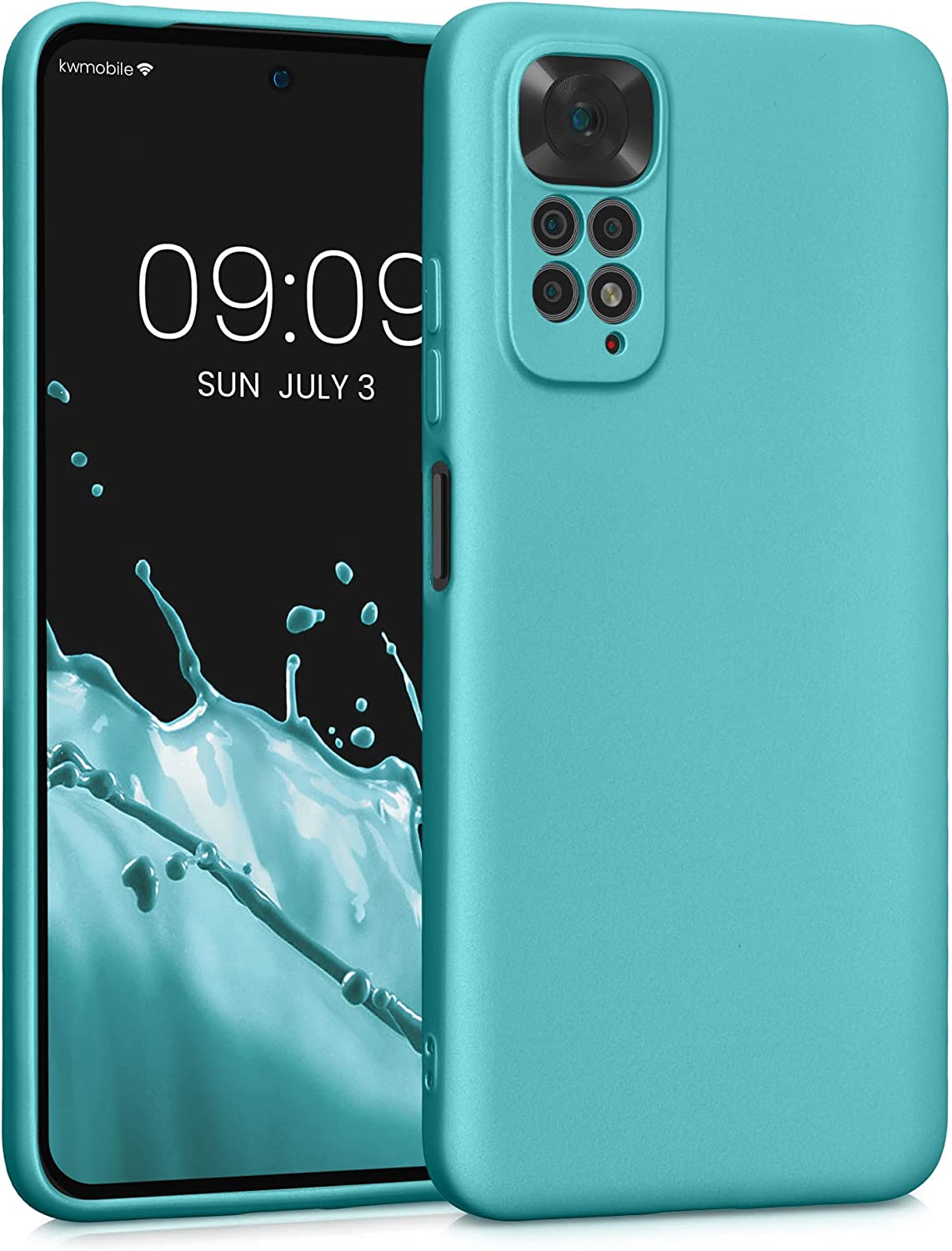 KW Xiaomi Redmi Note 11 / Redmi Note 11S Θήκη Σιλικόνης TPU - Metallic Mint Green - 58651.231