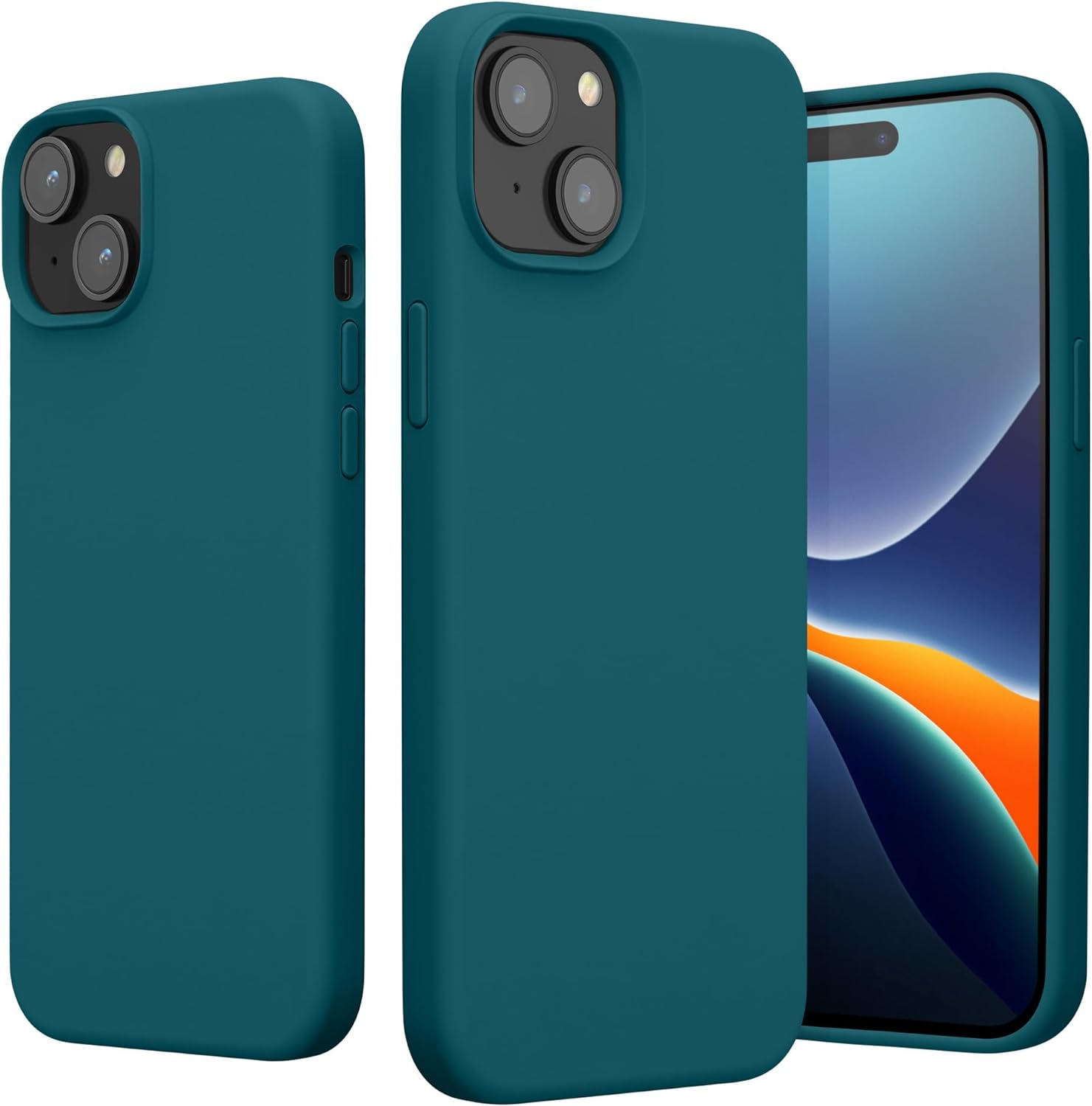 KW iPhone 15 Θήκη Σιλικόνης Rubberized TPU - Teal Matte - 61953.57