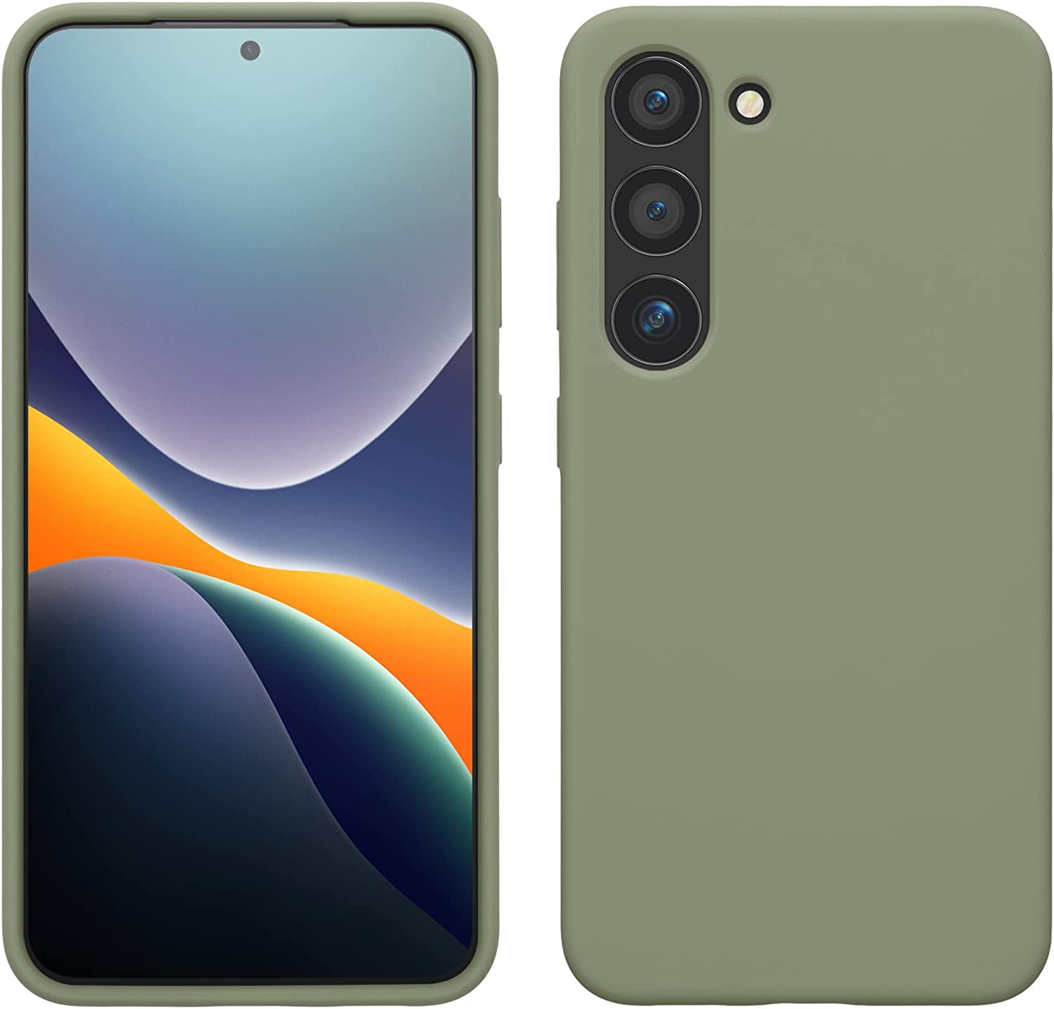 KW Samsung Galaxy S23 Θήκη Σιλικόνης Rubberized TPU - Grey Green - 60273.172