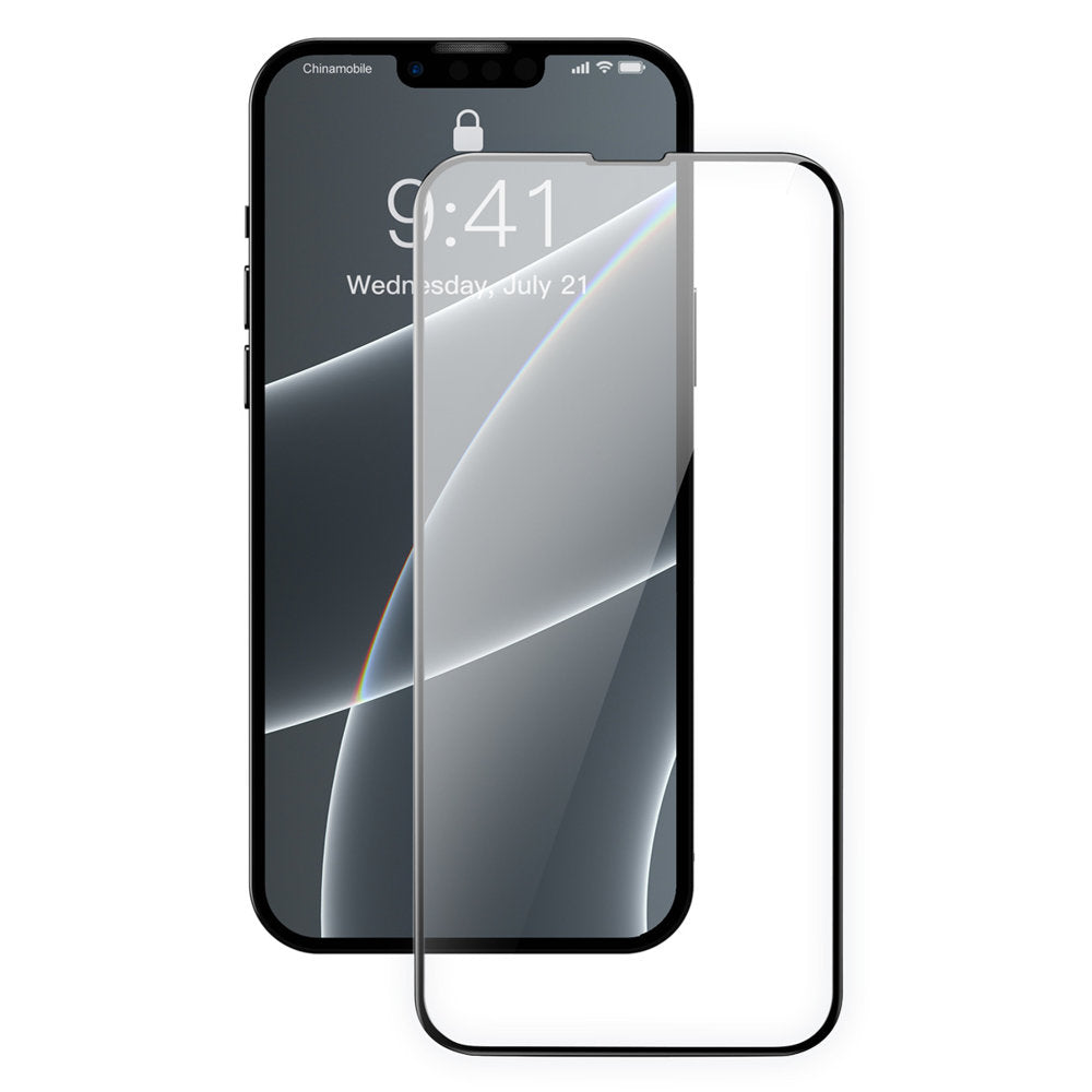 Baseus iPhone 13 / iPhone 13 Pro 0.3mm Ceramic Full Glass Full Screen Αντιχαρακτικό Γυαλί Οθόνης - 2 Τεμάχια - Black - SGQP030101