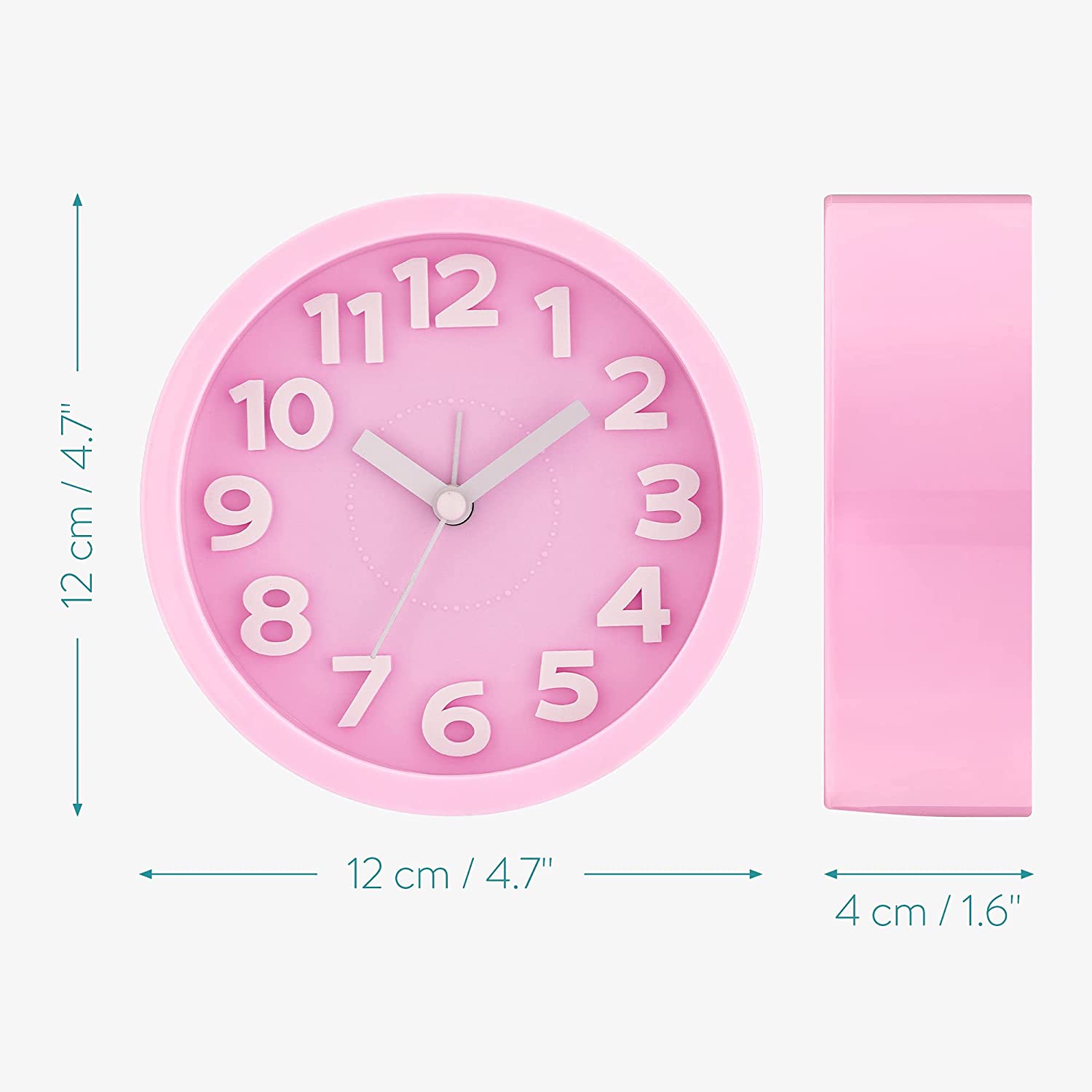 Navaris Παιδικό Αναλογικό Ρολόι και Ξυπνητήρι - Pink - 54910.08