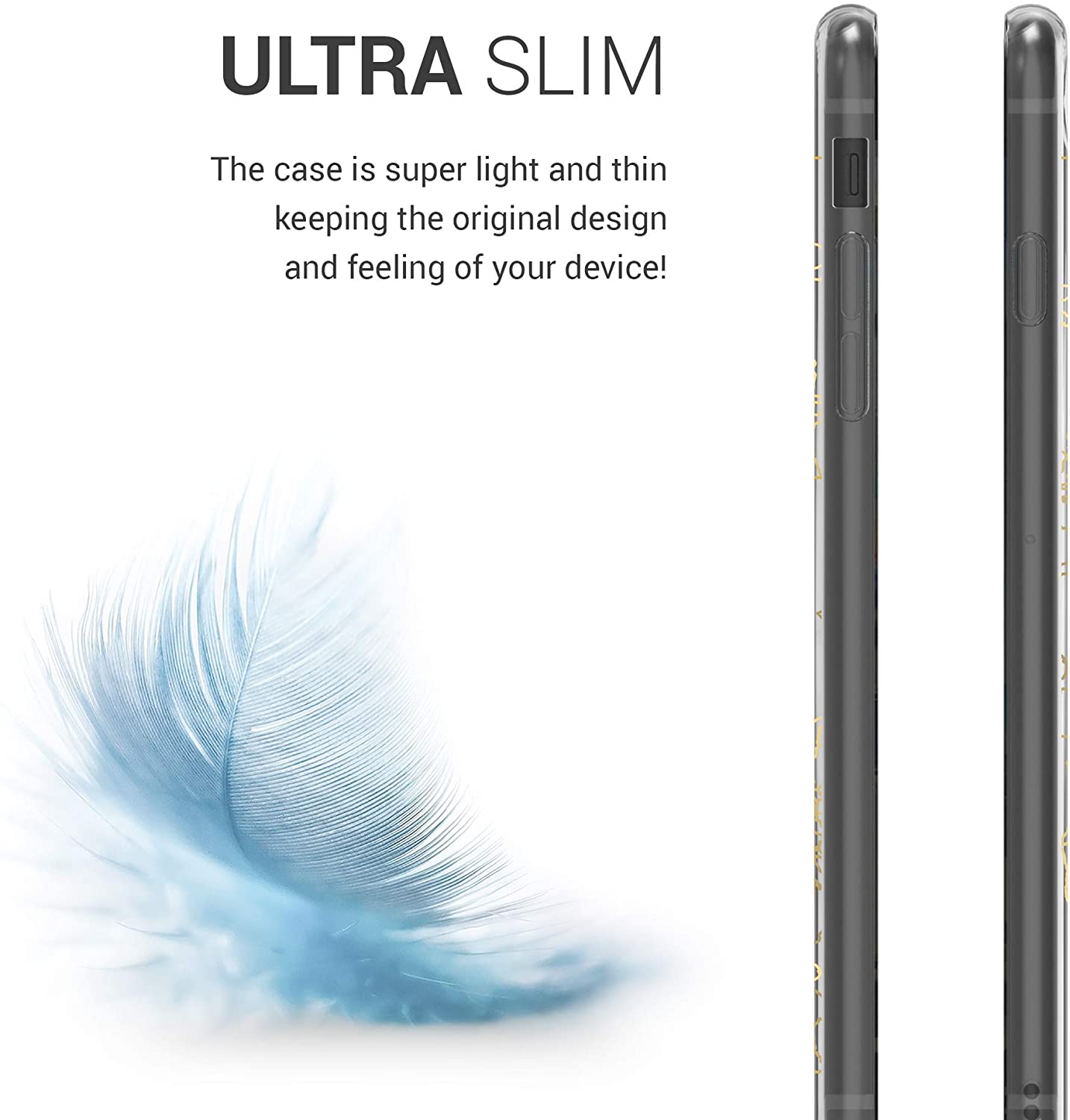 KW iPhone SE 2022 / SE 2020 / 7 / 8 Θήκη Σιλικόνης TPU Design Travel and Explore - Gold - Διάφανη - 51618.10