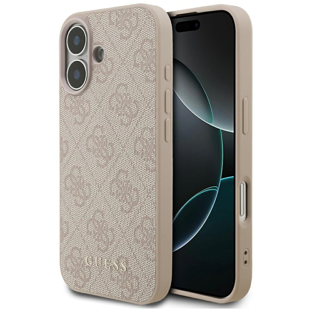 Guess iPhone 17 - 4G Classic - Σκληρή Θήκη με Πλαίσιο Σιλικόνης και Επένδυση Συνθετικού Δέρματος - Pink - GUHCP17SG4GFPI