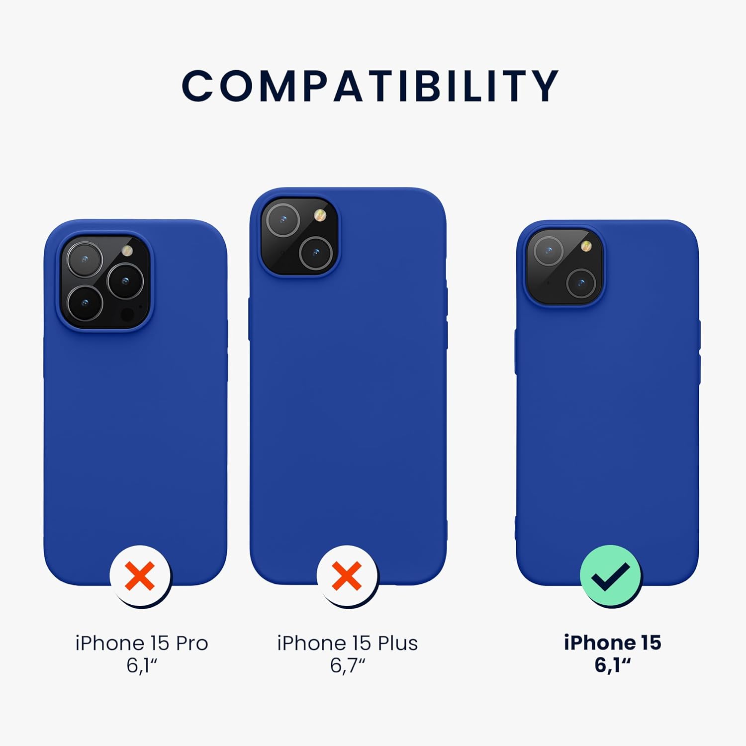 KW iPhone 15 Λεπτή Θήκη Σιλικόνης TPU - Baltic Blue - 61957.134