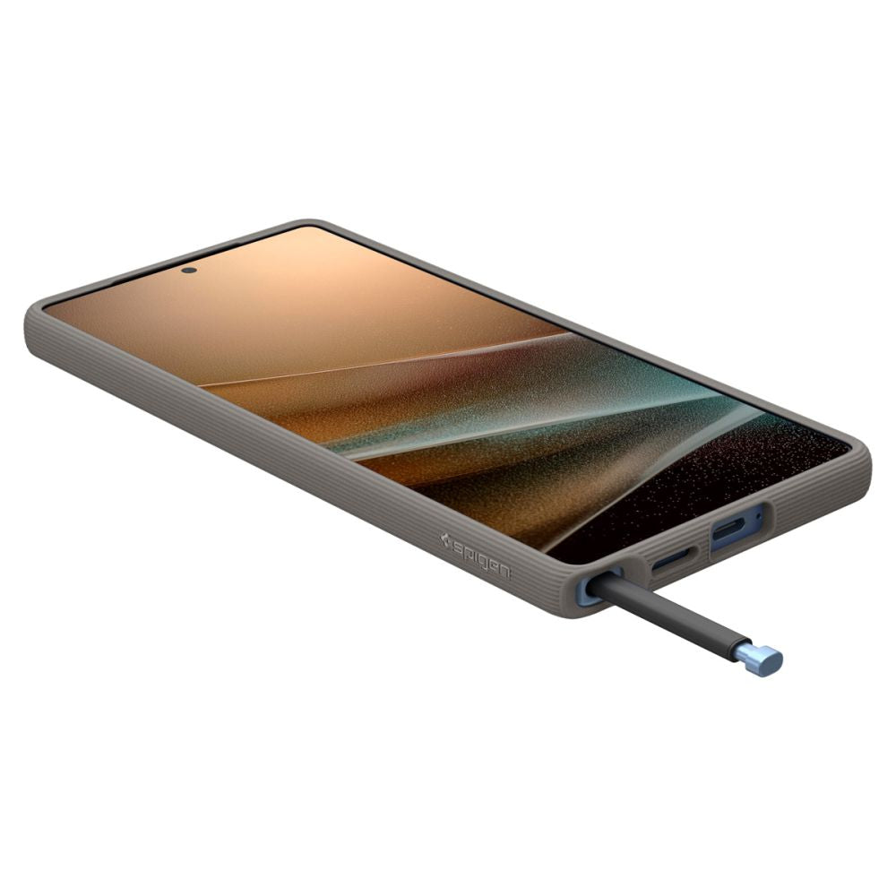 Spigen Samsung Galaxy S25 Ultra - Parallax Mag Θήκη Σιλικόνης με Σκληρό Πλαίσιο και MagSafe - Ash Grey