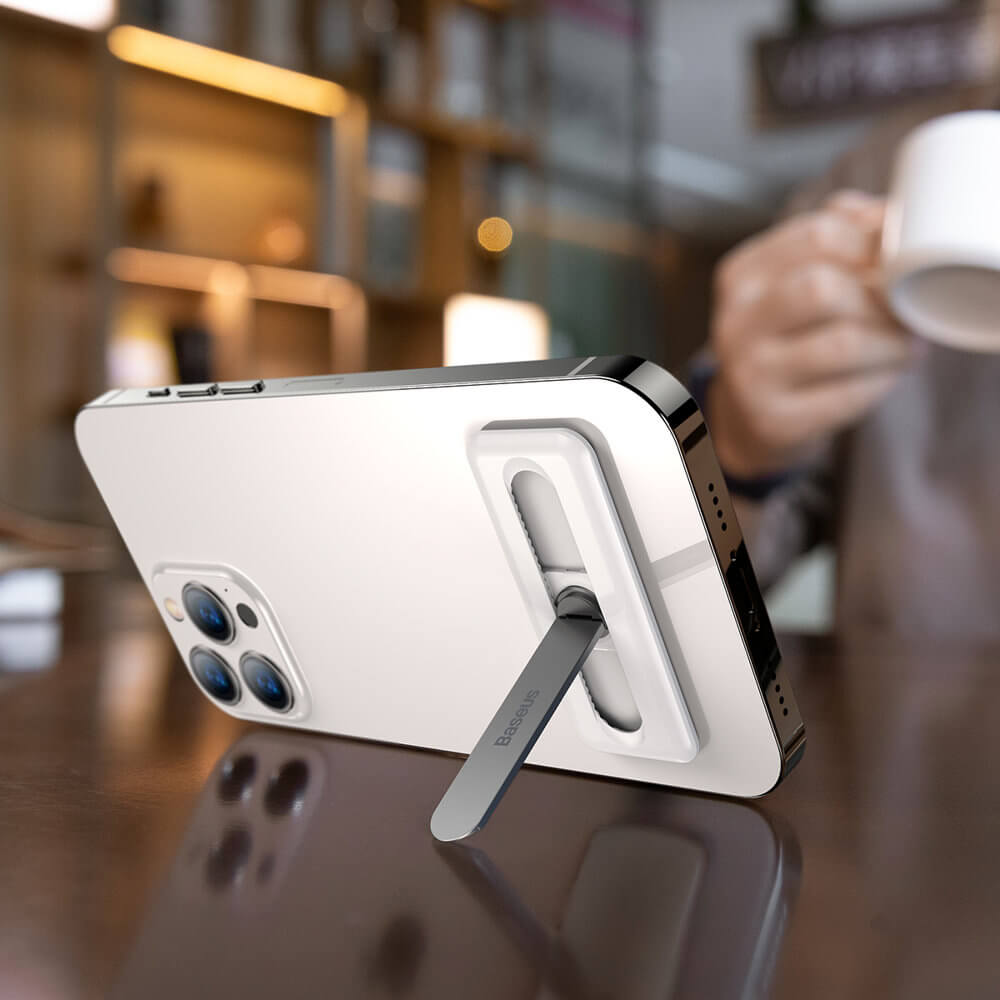 Baseus Self-Adhesive Foldable Phone Holder - Αυτοκόλλητο Stand Κινητού - White - LUXZ000002