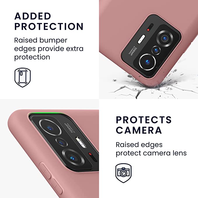 KW Xiaomi 11T / 11T Pro Θήκη Σιλικόνης TPU - Rose Tan - 56245.193