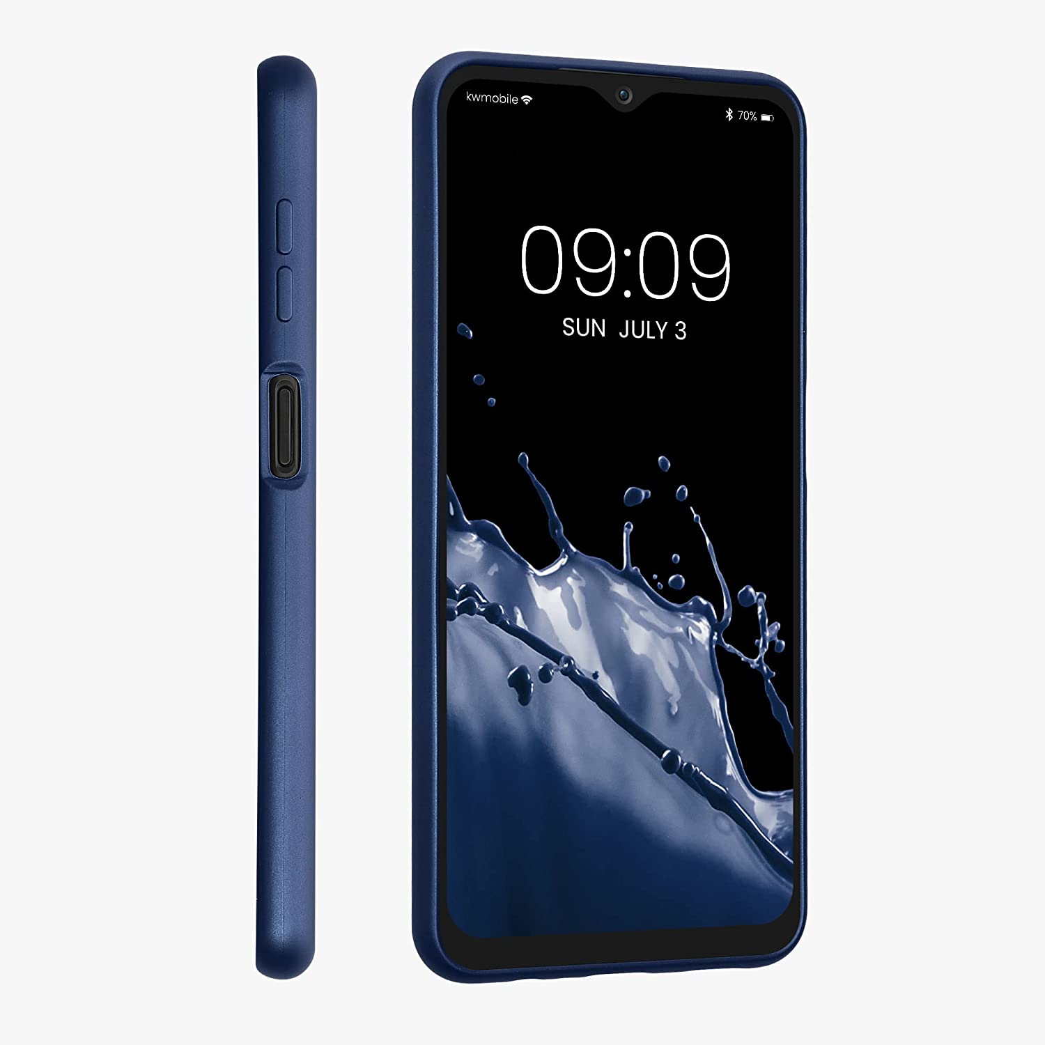 KW Samsung Galaxy A04s Θήκη Σιλικόνης TPU - Metallic Blue - 60135.64