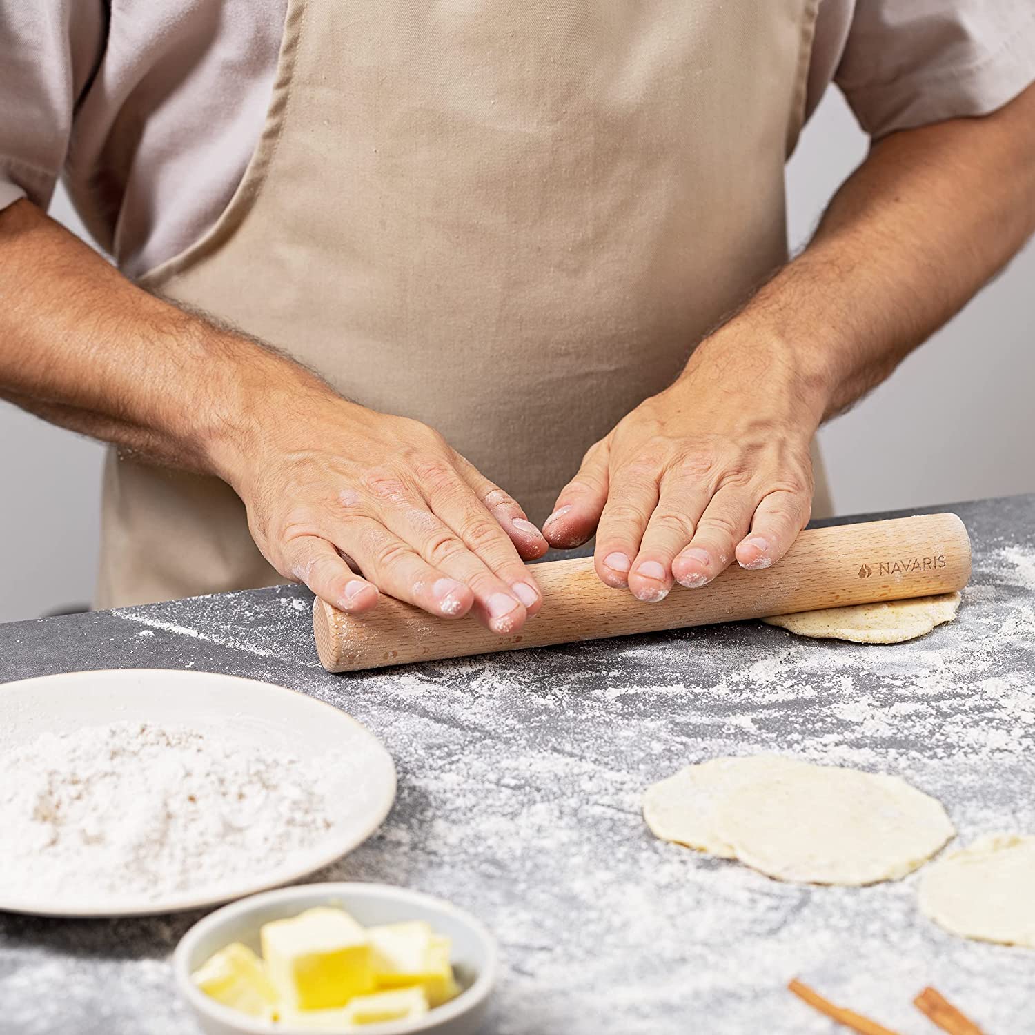 Navaris Σετ με 2 Ξύλινους Πλάστες - Brown - 58481.02.01