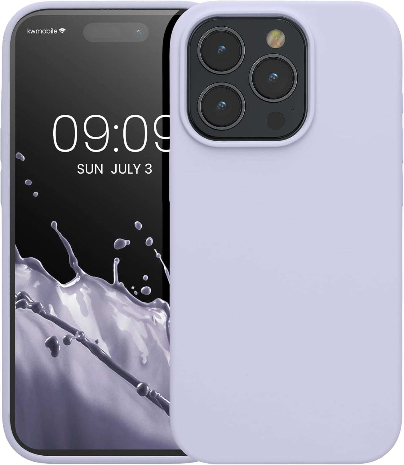 KW iPhone 15 Pro Θήκη Σιλικόνης Rubberized TPU - Pastel Lavender