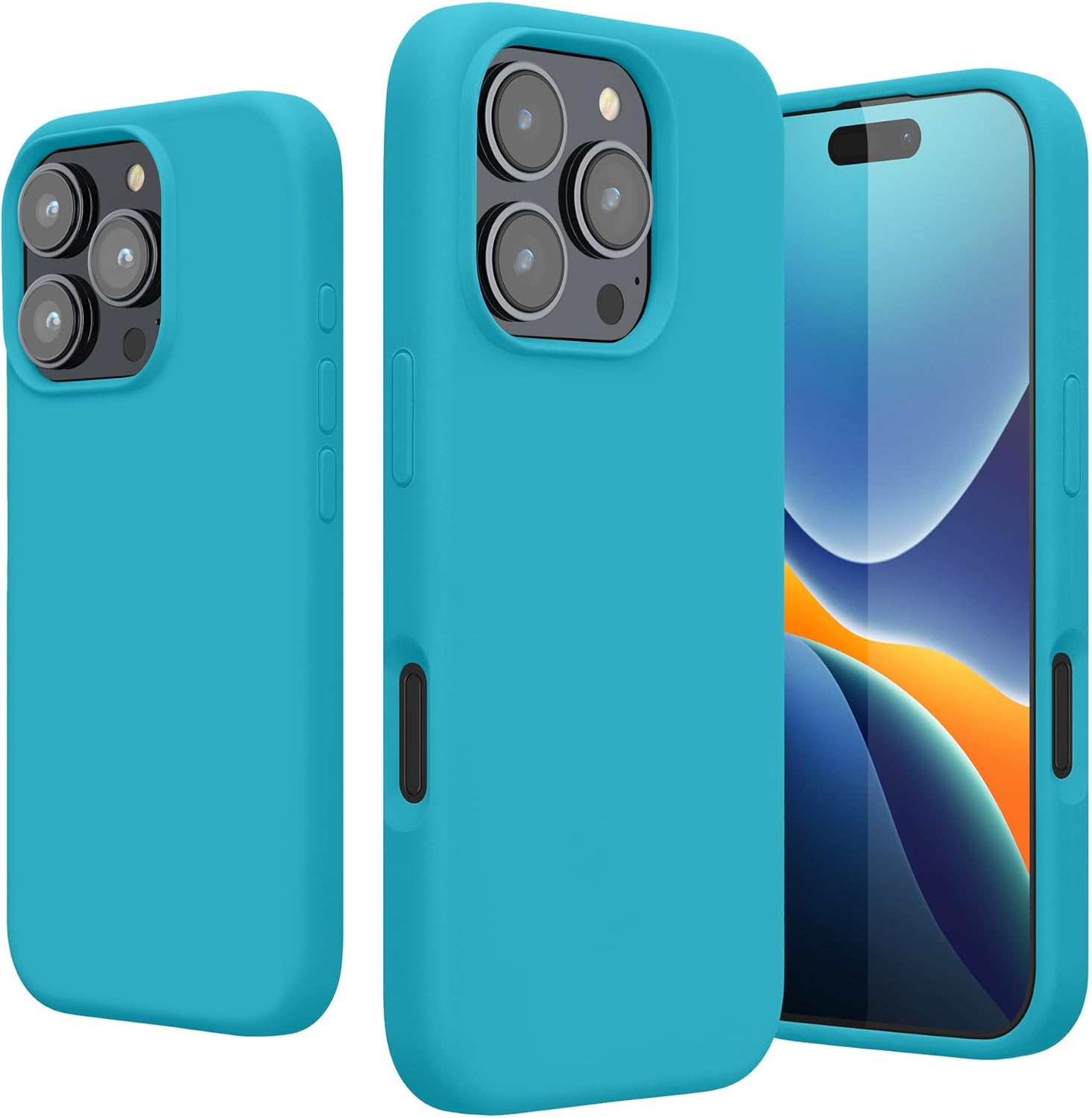KW iPhone 16 Pro Θήκη Σιλικόνης Rubberized TPU - Cool Glacier