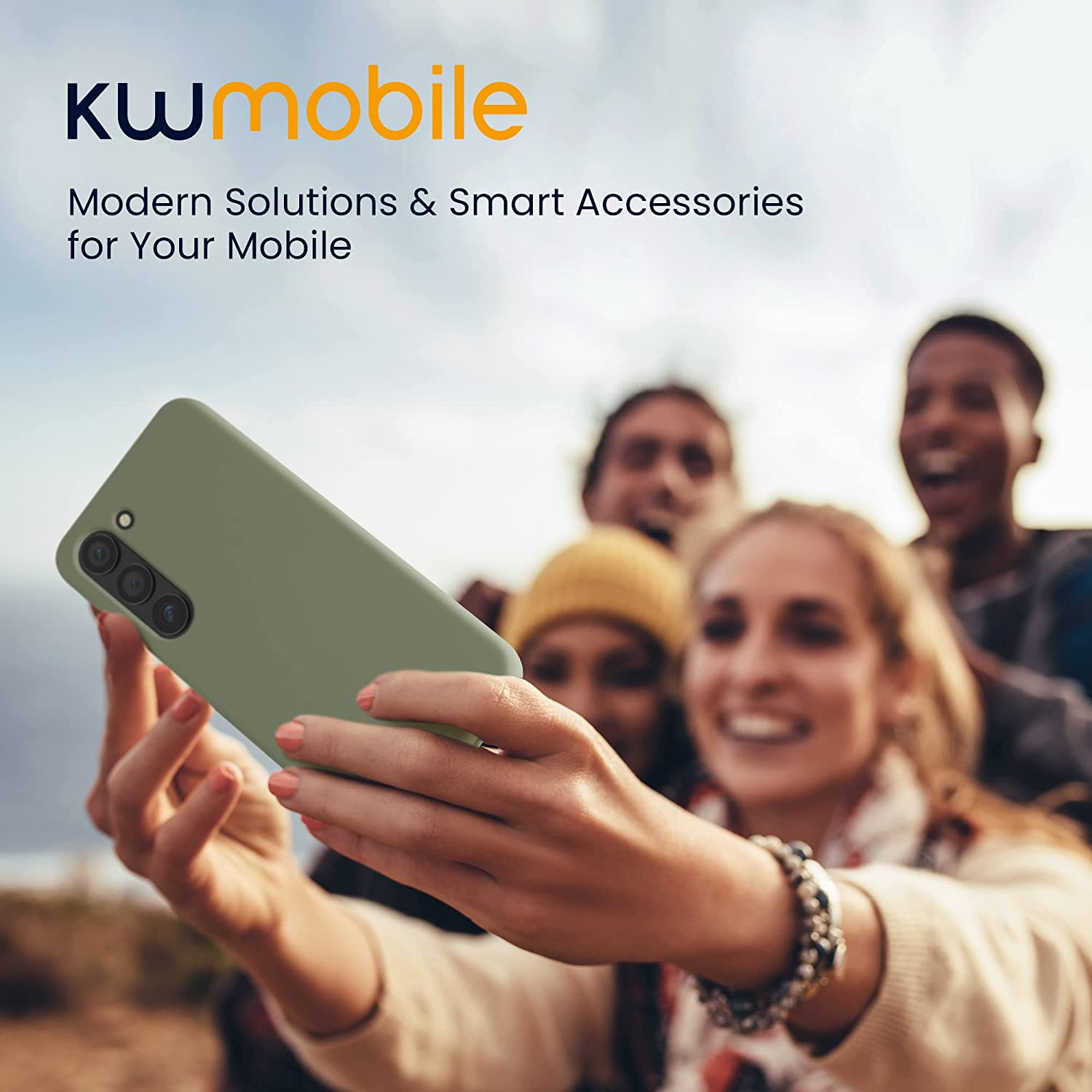 KW Samsung Galaxy S23 Θήκη Σιλικόνης Rubberized TPU - Grey Green - 60273.172