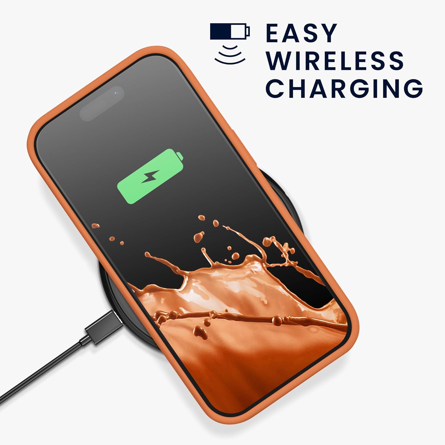 KW iPhone 14 Pro Θήκη Σιλικόνης Rubberized TPU - Warm Apricot