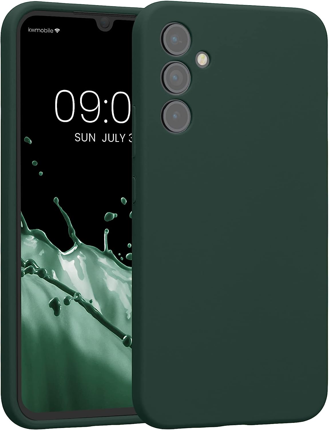 KW Samsung Galaxy A34 5G Θήκη Σιλικόνης Rubber TPU - Moss Green - 60807.169