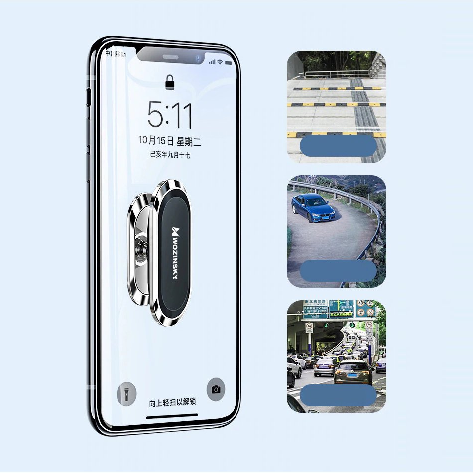 Wozinsky WMH-06 Μαγνητική Βάση για Ταμπλό Αυτοκινήτου - Silver