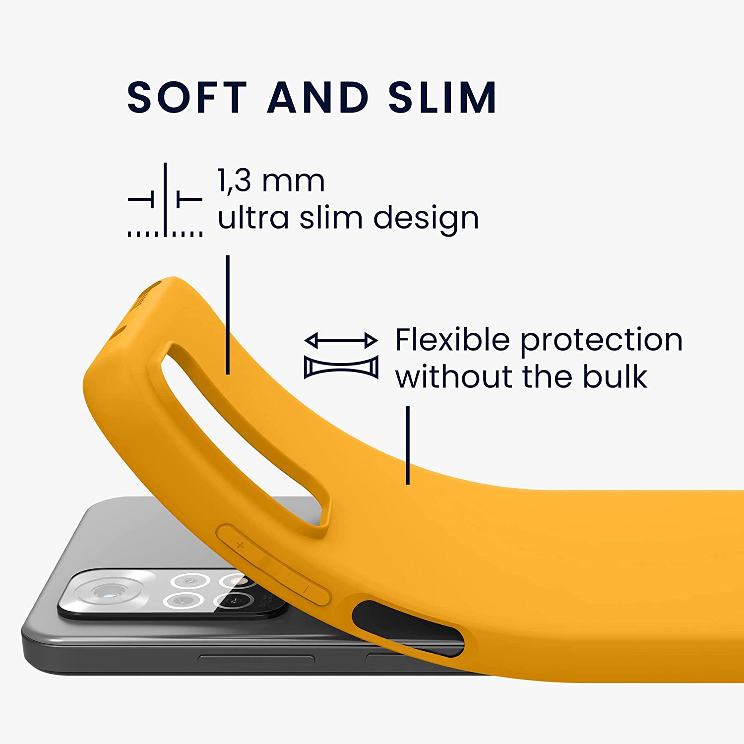 KW Xiaomi Redmi Note 11 / Redmi Note 11S Θήκη Σιλικόνης TPU - Saffron Yellow - 57368.180