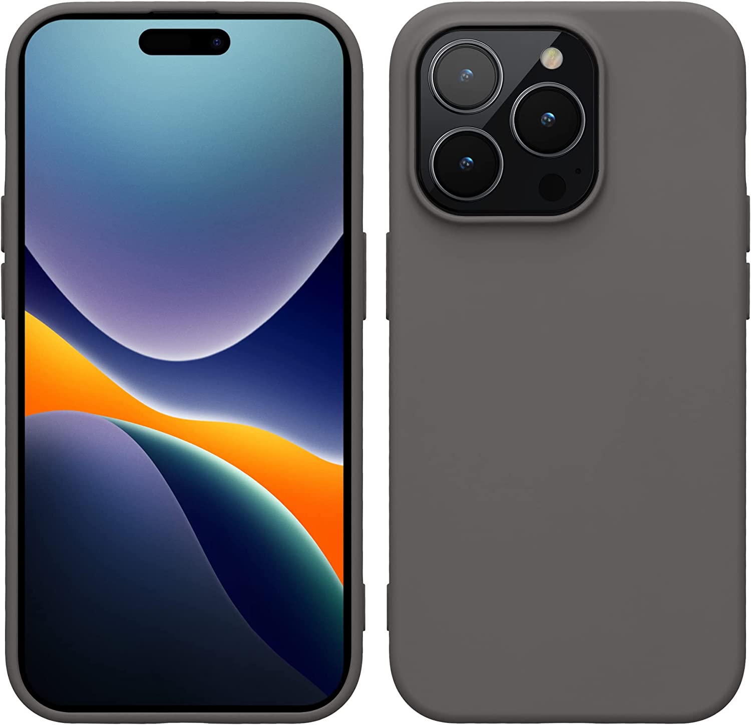 KW iPhone 14 Pro Θήκη Σιλικόνης Rubberized TPU - Stone Dust - 59081.155