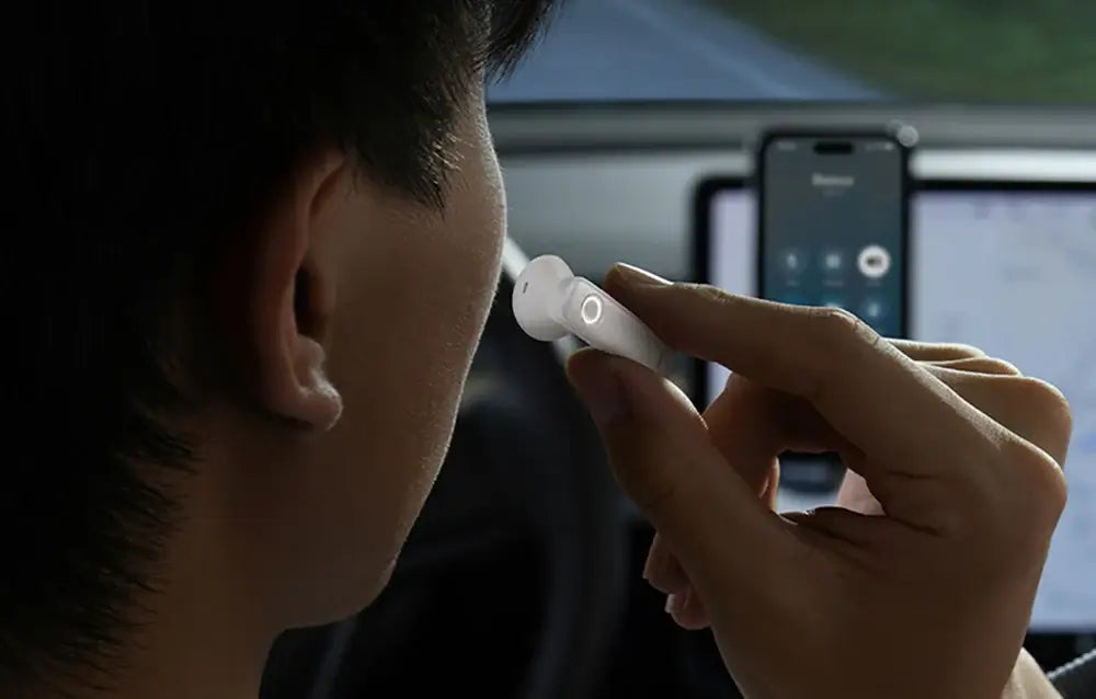 Baseus Bluetooth Headset CM10 - Ασύρματο Ακουστικό Bluetooth V5.3 - White