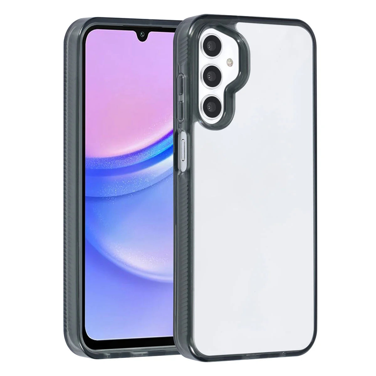 Tuniq Samsung Galaxy A15 4G / A15 5G - Σκληρή Θήκη με Πλαίσιο Σιλικόνης - Ημιδιάφανο Μαύρο / Διάφανο