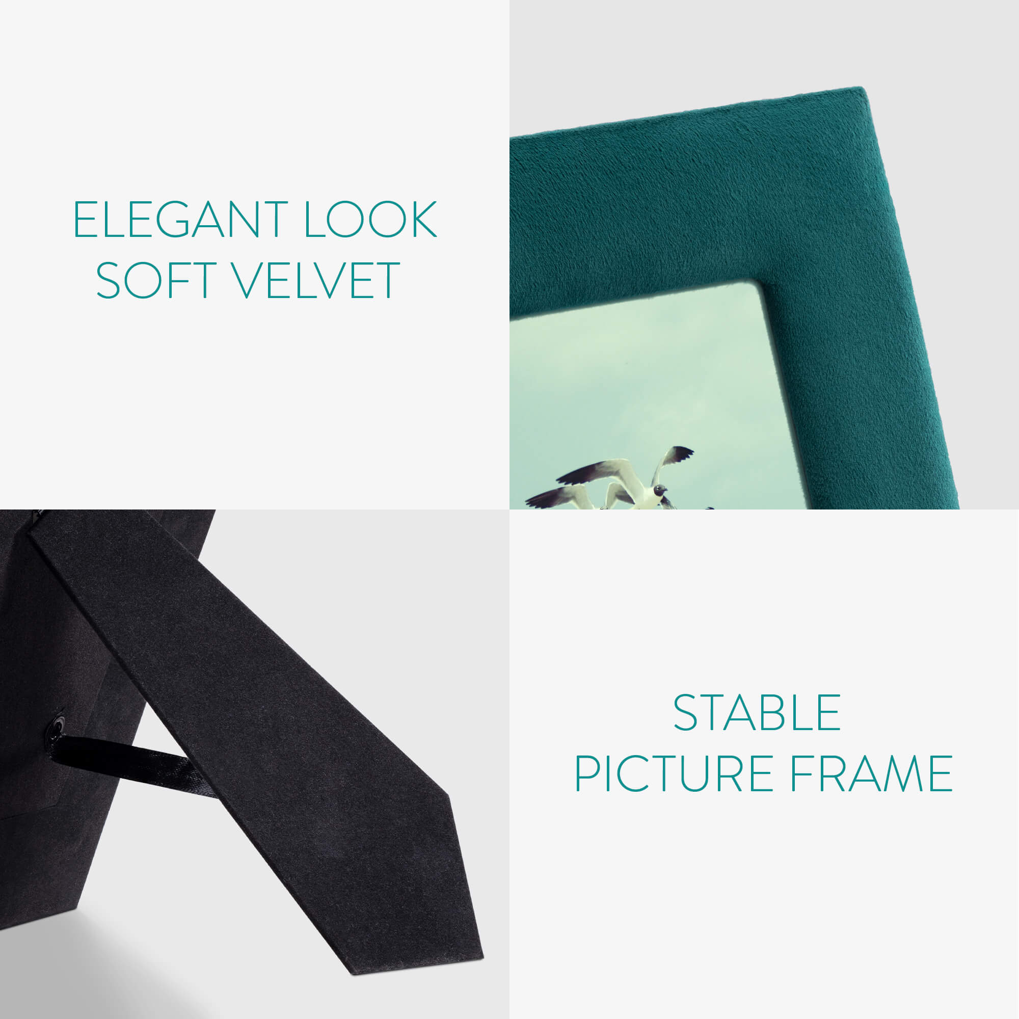 Navaris Κορνίζα από Βελούδο για Φωτογραφία 18 x 13 cm - Dark Green - 55550.80