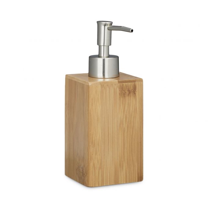 Relaxdays Σαπουνοθήκη Dispenser από Bamboo - Natural - 4052025202255