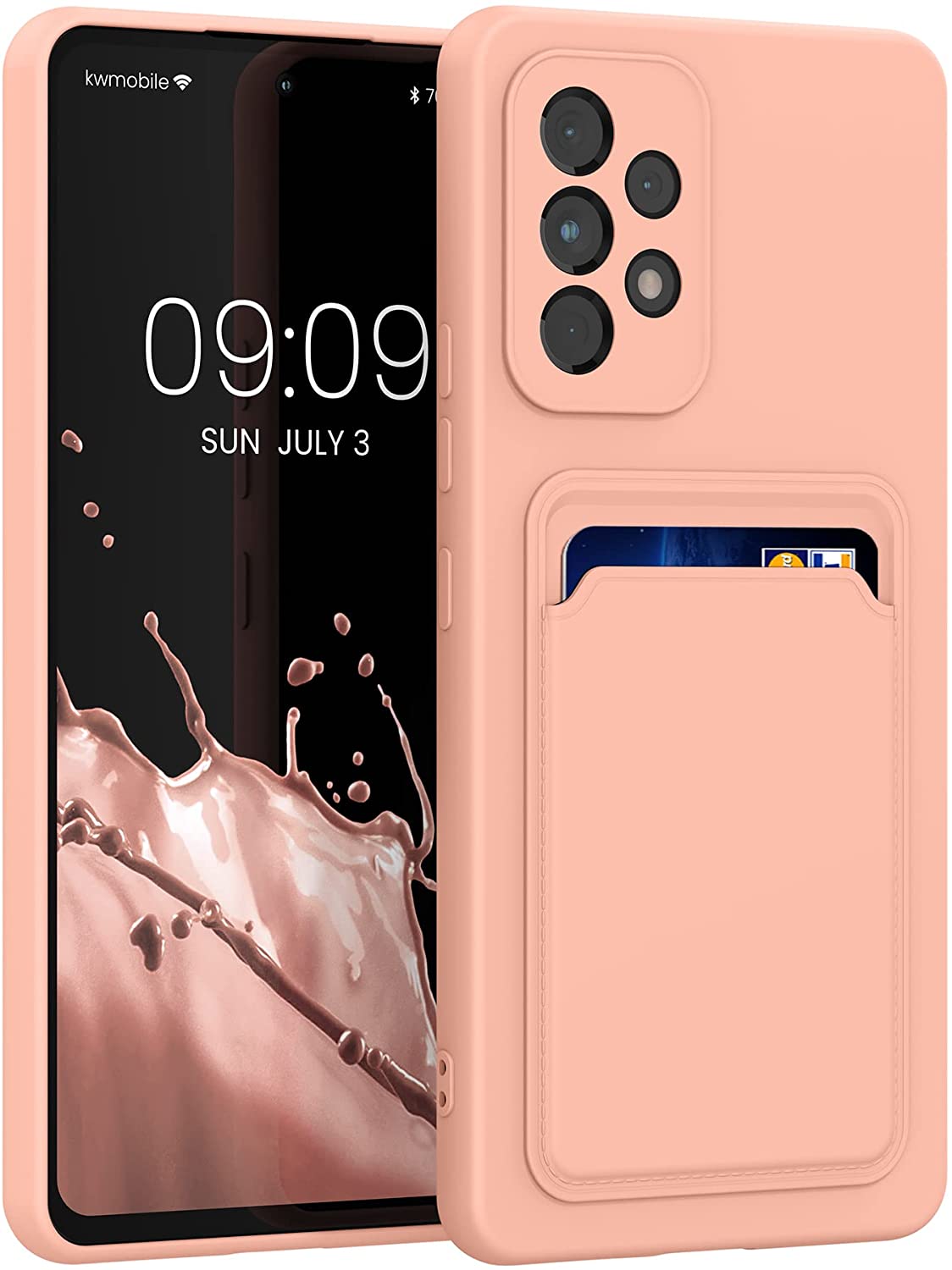 KW Samsung Galaxy A53 5G Θήκη Σιλικόνης TPU με Υποδοχή για Κάρτα - Grapefruit Pink - 58146.199