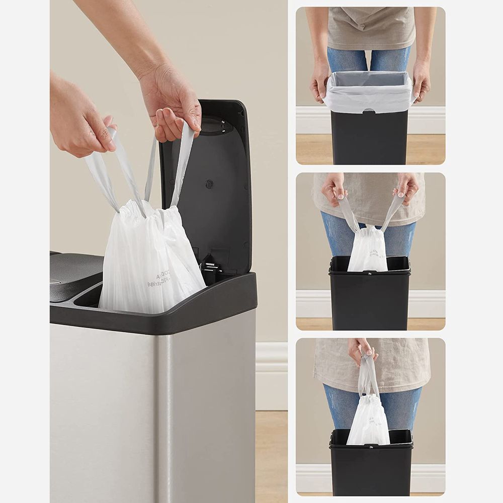 Songmics Σακούλες Απορριμμάτων - 8L - 90 Τεμάχια - White - KRB008A02