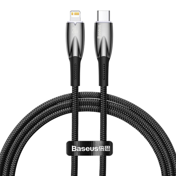 Baseus Glimmer Series PD 20W - Καλώδιο Δεδομένων και Φόρτισης Type - C to Lightning 1M - Black - CADH000001