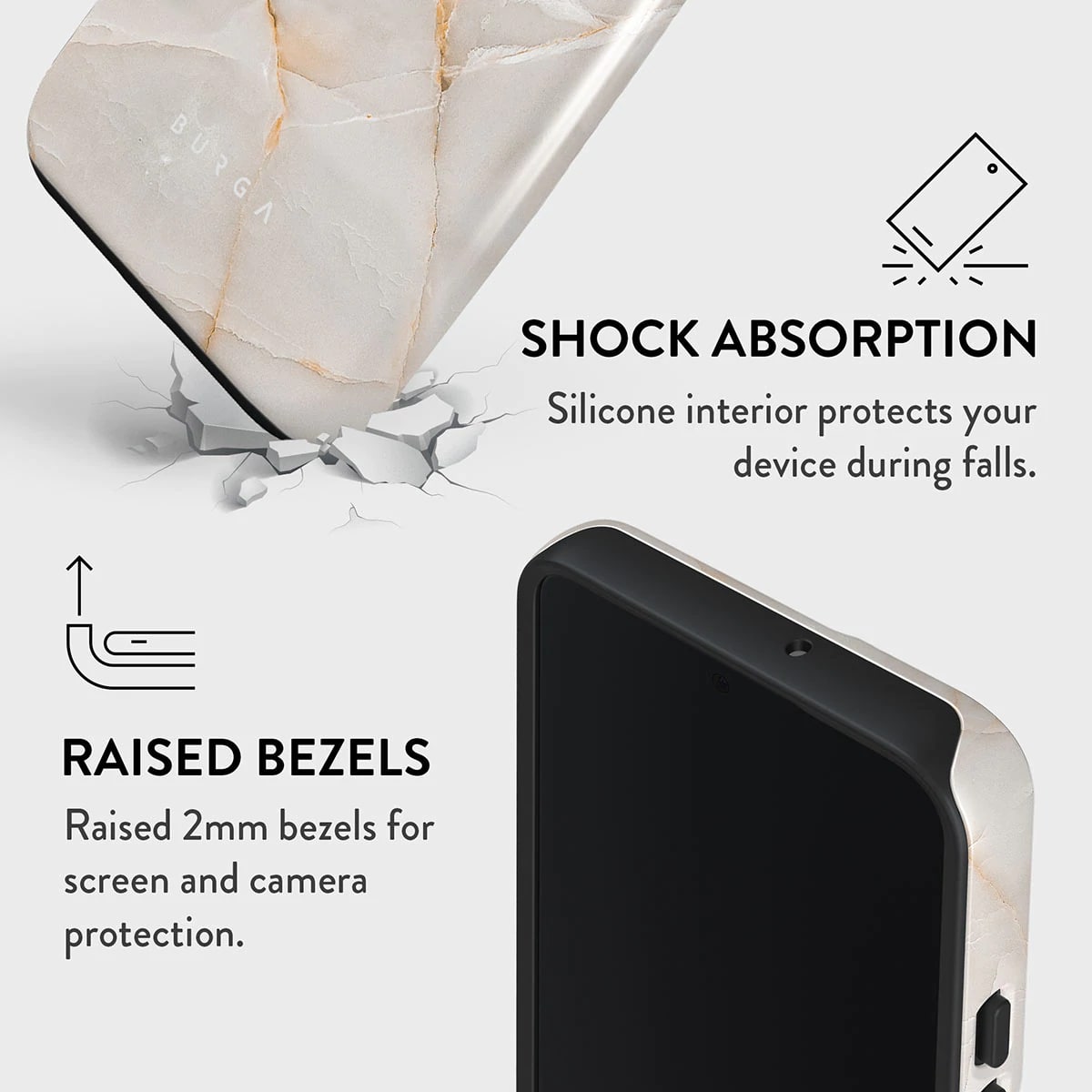 Burga Samsung Galaxy S22 Plus Fashion Tough Σκληρή Θήκη - Vanilla Sand