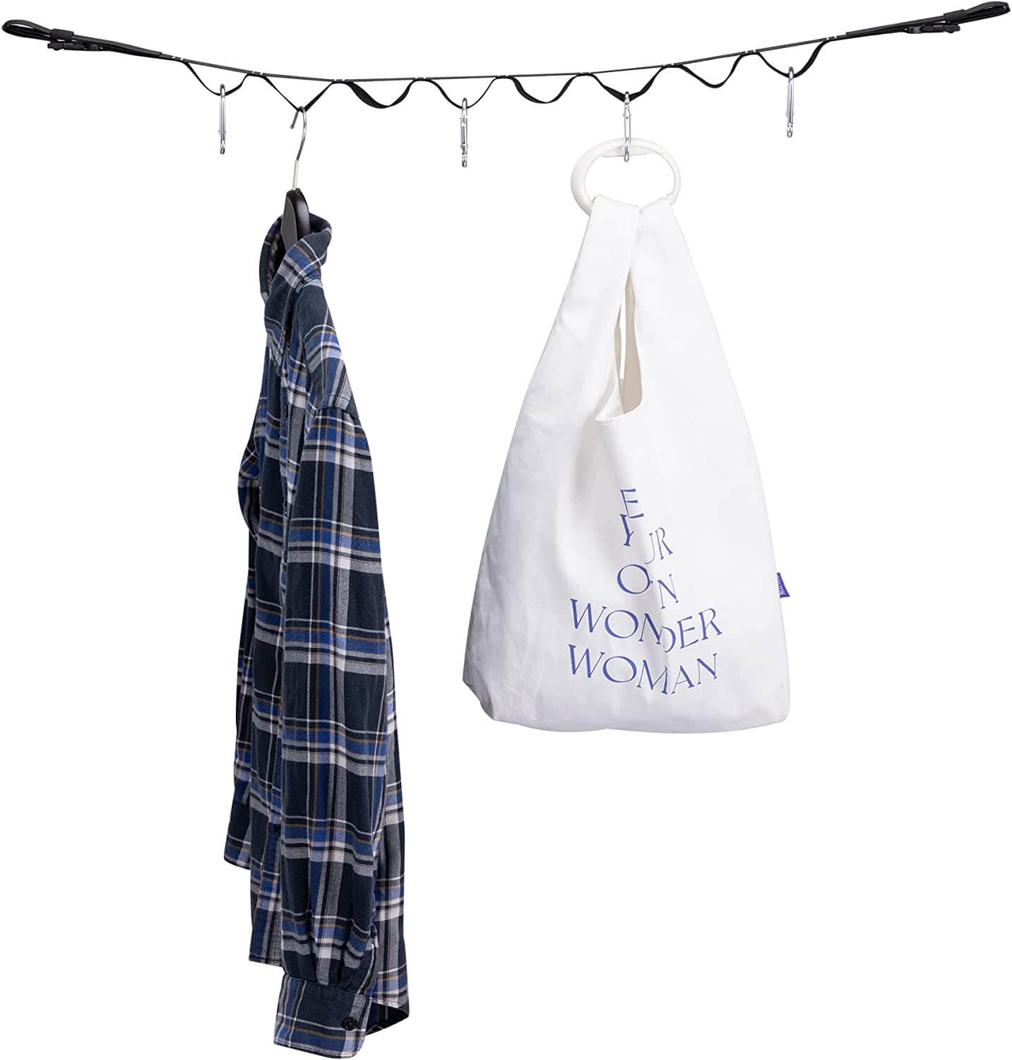 Navaris Ρυθμιζόμενος Ιμάντας για Κρέμασμα Ρούχων στο Αυτοκίνητο με 4 Γάντζους - Black - 58862.01