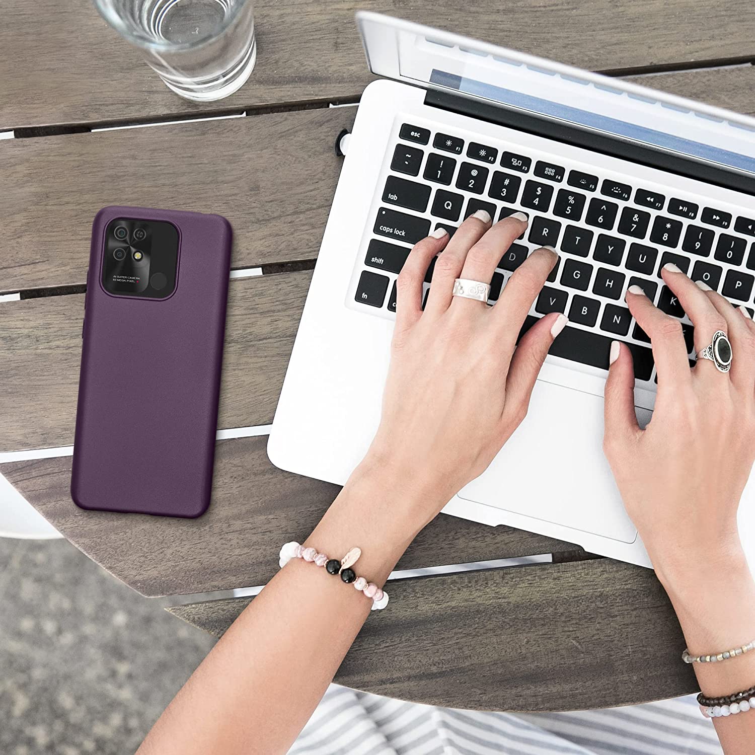 KW Xiaomi Redmi 10C Θήκη Σιλικόνης TPU - Blackberry - 59232.115