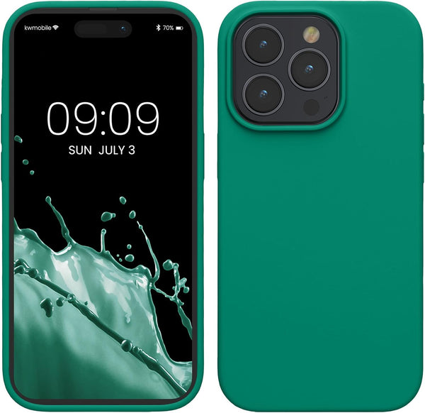 KW iPhone 15 Pro Θήκη Σιλικόνης Rubberized TPU - Emerald Green - likebrands.gr